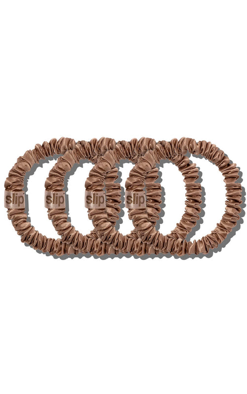 Skinny Scrunchies - Light Brown (set of 4)