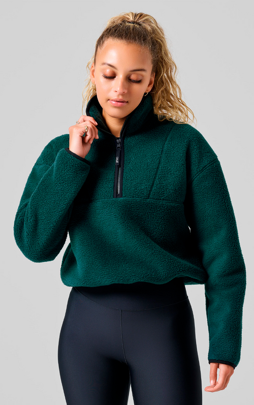 Pile Half Zip Dark Pine