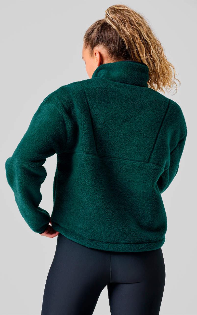 Pile Half Zip Dark Pine - 19WA51080_2