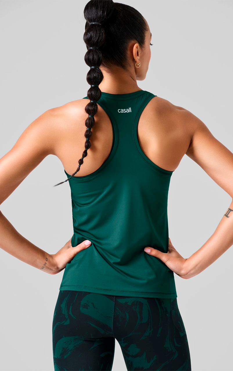 Essential Racerback Tank Dark Pine - 19WA51083_2