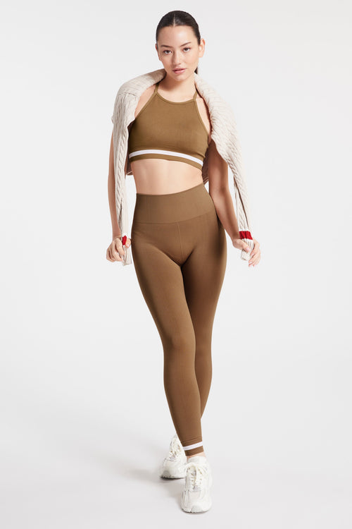 FORM SEAMLESS 25IN MIDI PANT BROWN