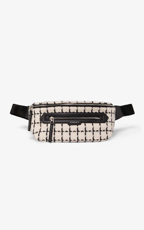 Roby Belt Bag Egret Mono Check