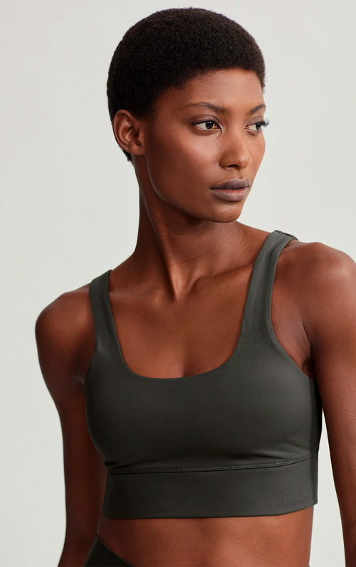 freesoft cori bra dark resin green