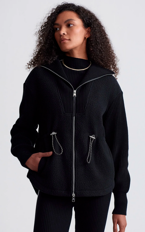 renea fleece jacket black