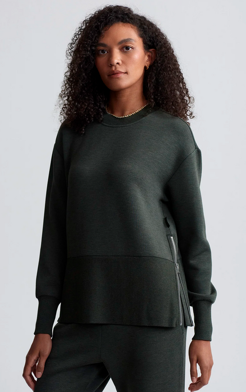 lowry longline sweat olive marl