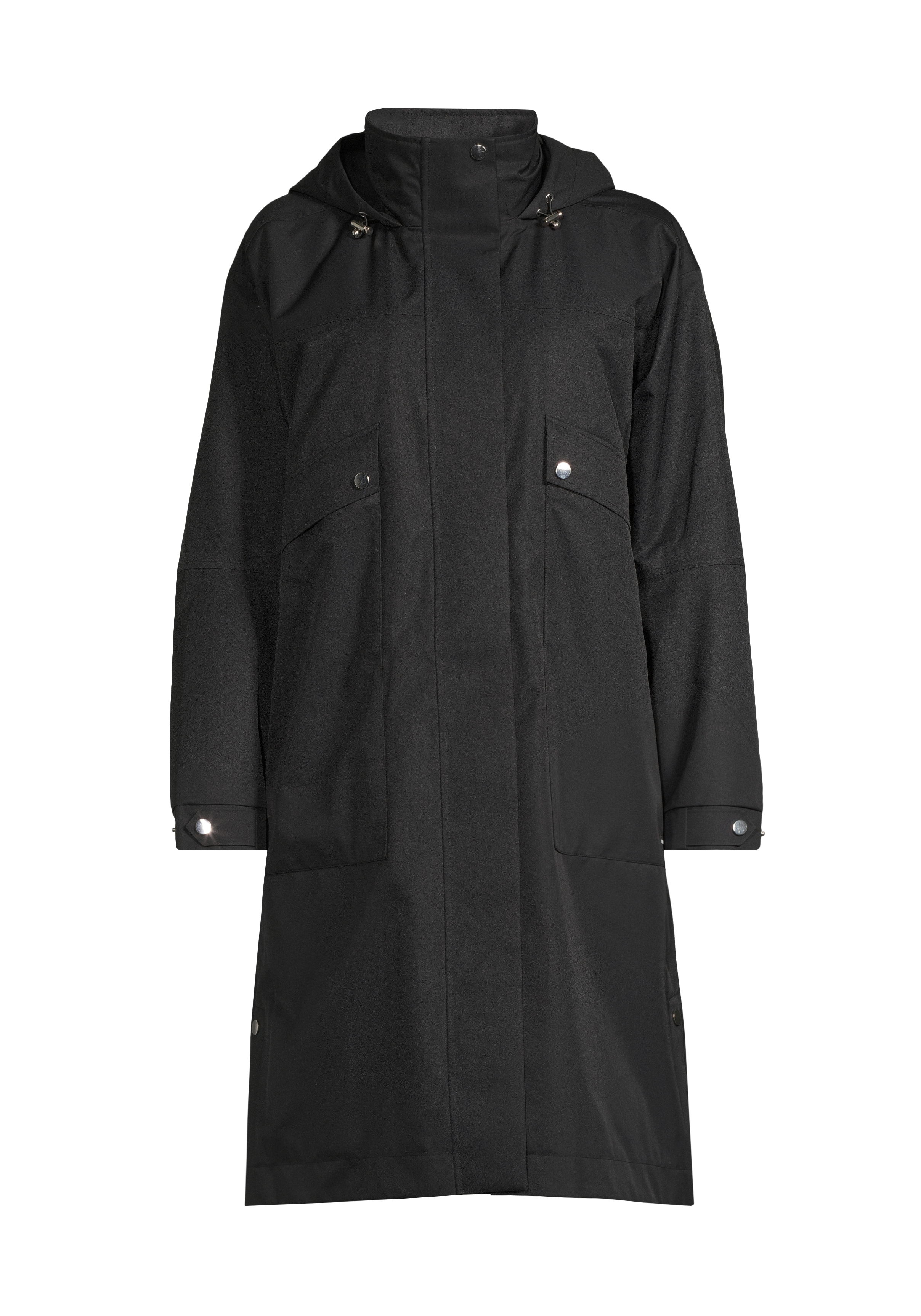 Light Padded Rain Parka Black - hk1c6vqc