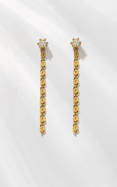 PE9 Caracol Diamond Earrings
