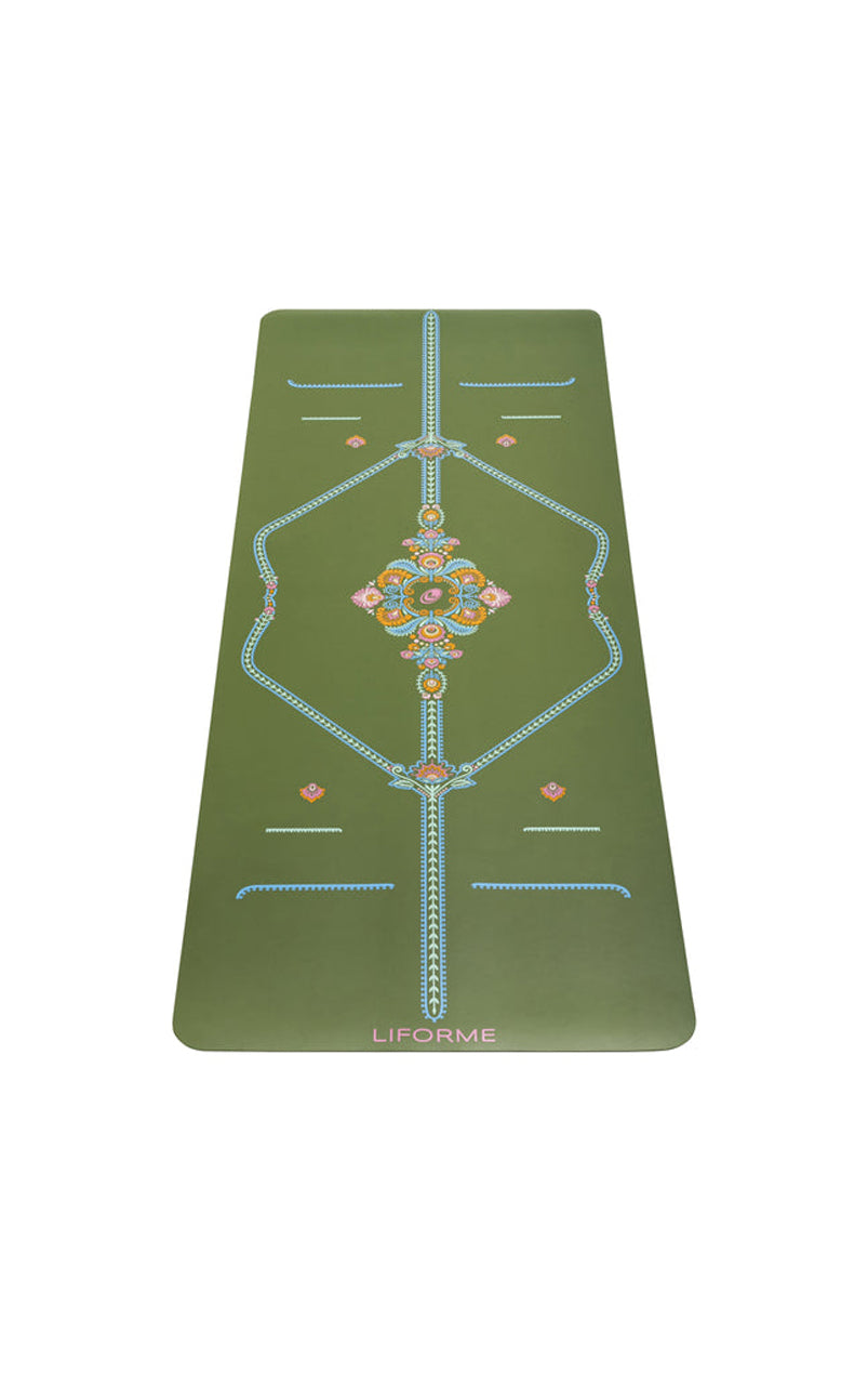 Liforme Mindful Garden Yoga Mat - Olive/Floral - 19WA50815_1