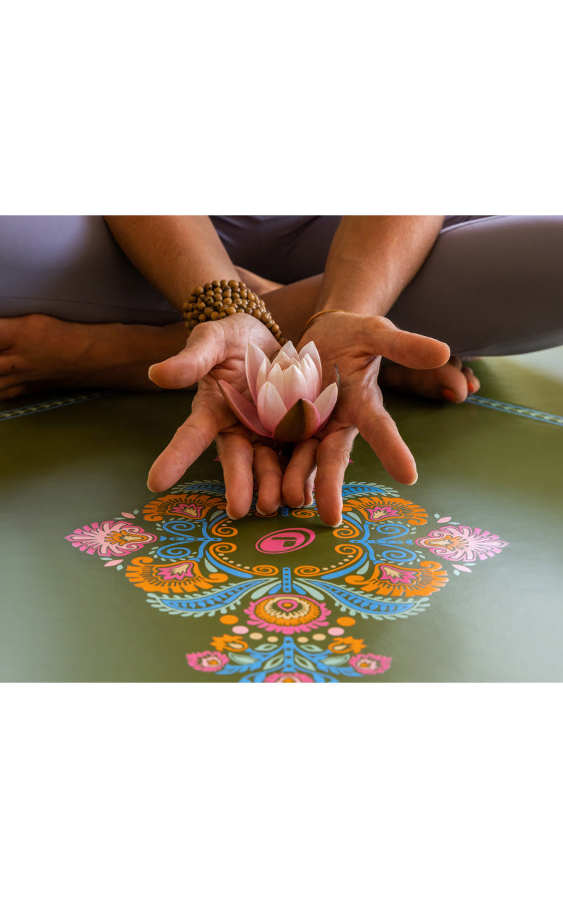 Liforme Mindful Garden Yoga Mat - Olive/Floral - 19WA50815_3